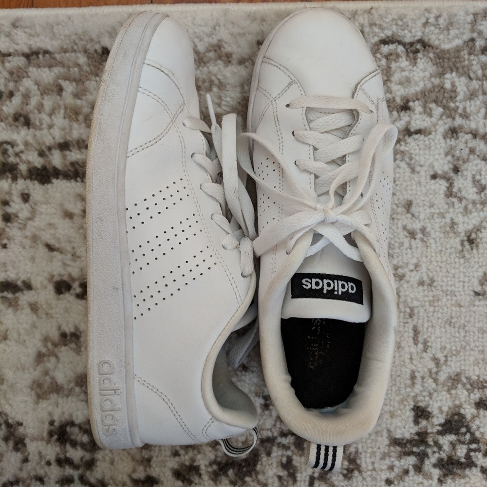 Adidas white sneakers